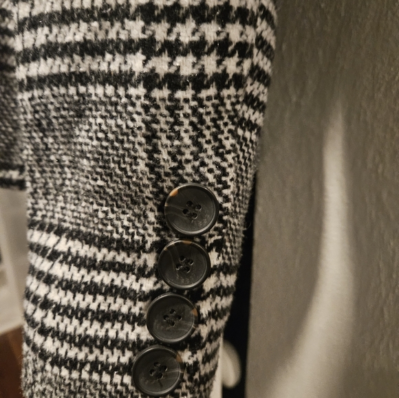 7 for all mankind houndstooth wool double breasted women's blazer, size small - Picture 4 of 4